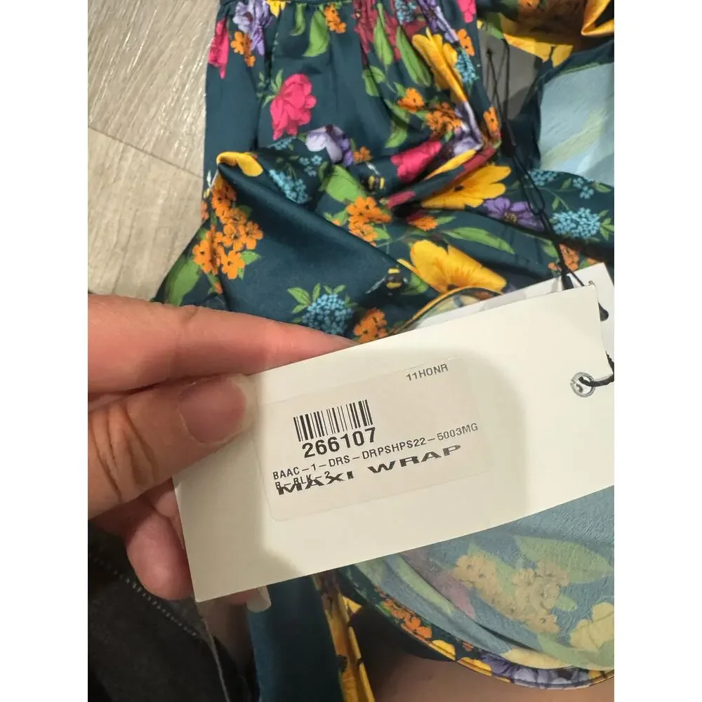 NWT BAACAL x Maxey Greene Floral Wrap Maxi Dress Plus Size 2 Sustainable Boho - Picture 4 of 14